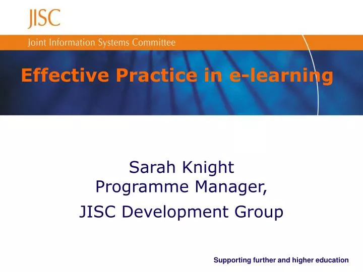 effective practice in e learning