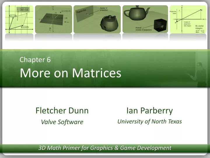 chapter 6 more on matrices