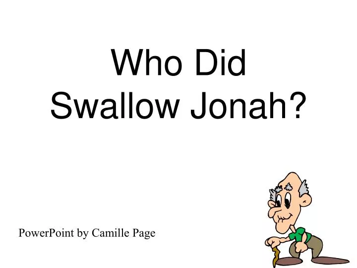 who did swallow jonah