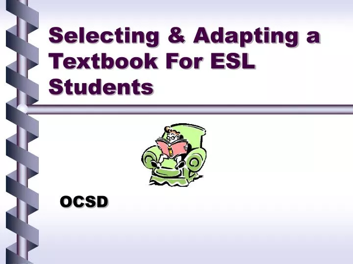 selecting adapting a textbook for esl students