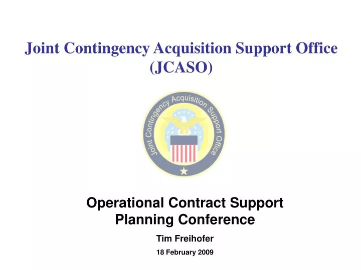 joint contingency acquisition support office jcaso