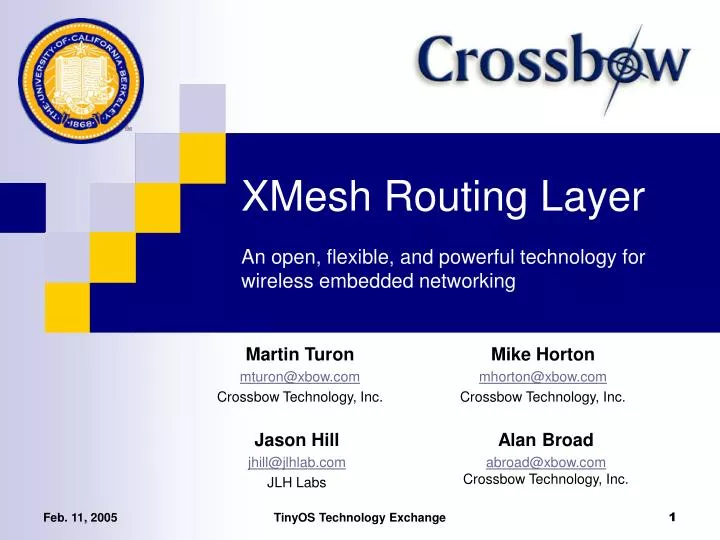xmesh routing layer an open flexible and powerful technology for wireless embedded networking