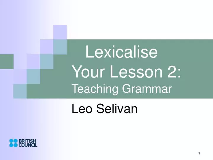 lexicalise your lesson 2 teaching grammar
