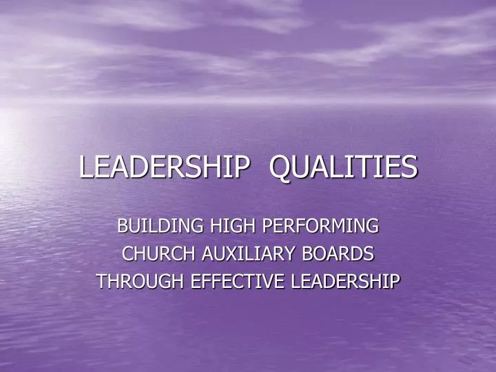 leadership qualities