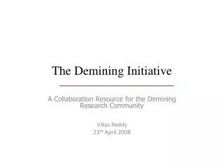The Demining Initiative