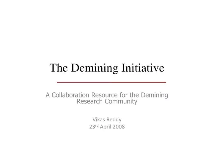 the demining initiative