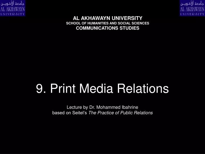9 print media relations