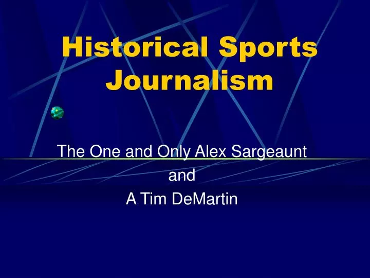 historical sports journalism