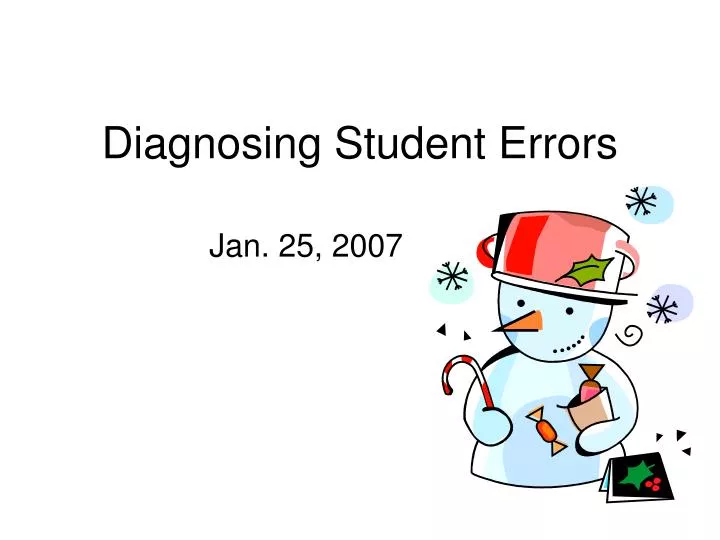 diagnosing student errors