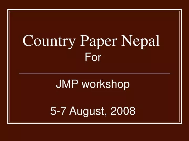 country paper nepal