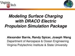 Modeling Surface Charging with DRACO Electric Propulsion Simulation Package