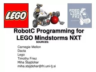 RobotC Programming for LEGO Mindstorms NXT