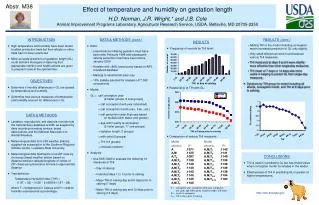 Effect of temperature and humidity on gestation length H.D. Norman, J.R. Wright,* and J.B. Cole