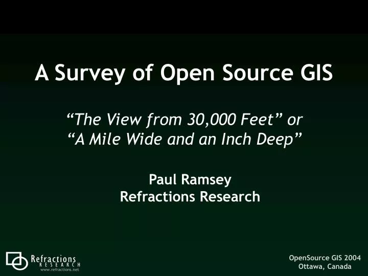 a survey of open source gis
