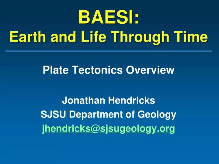 baesi earth and life through time
