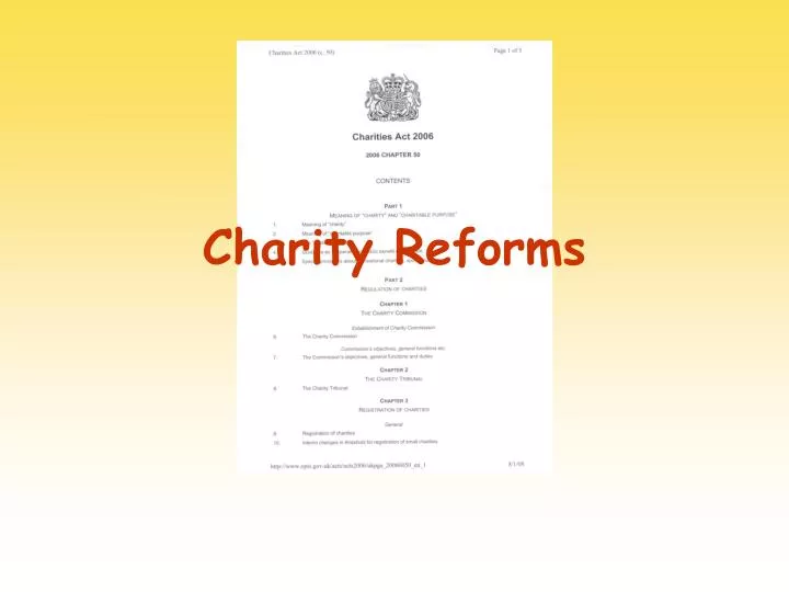 charity reforms