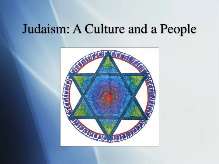 judaism a culture and a people