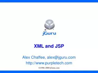 XML and JSP