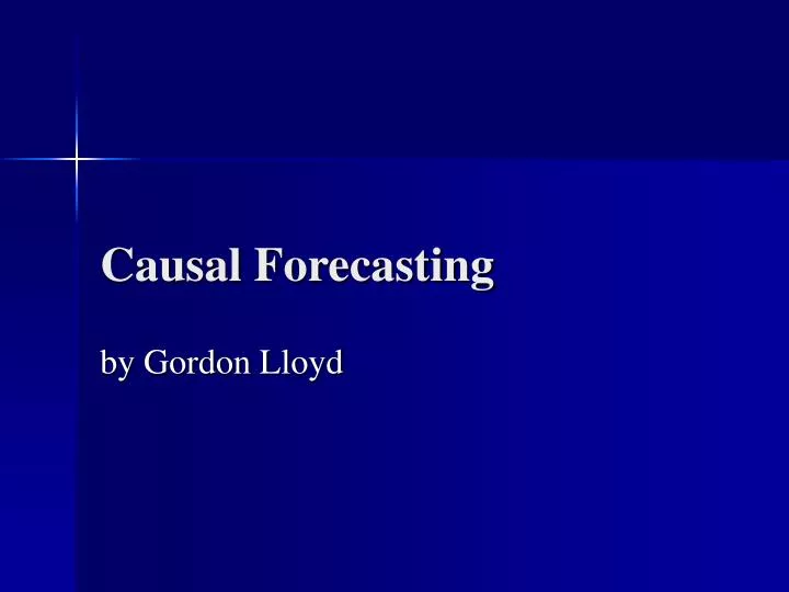 causal forecasting