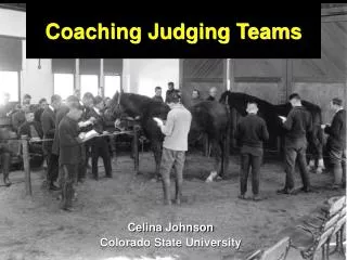 Coaching Judging Teams