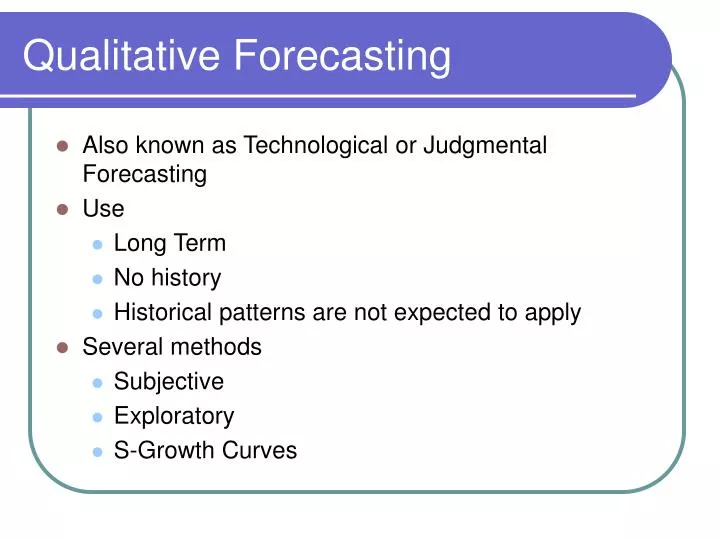 qualitative forecasting