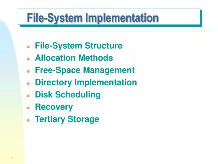 file system implementation