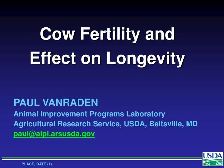 cow fertility and effect on longevity