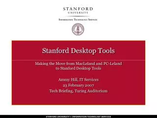 Stanford Desktop Tools
