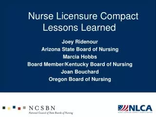 Nurse Licensure Compact Lessons Learned