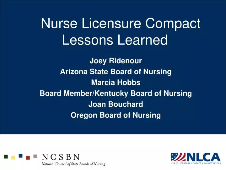 nurse licensure compact lessons learned