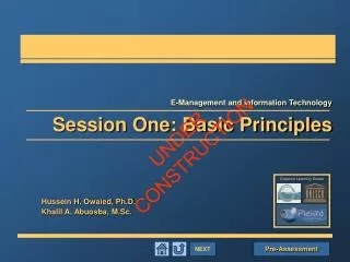 Session One: Basic Principles