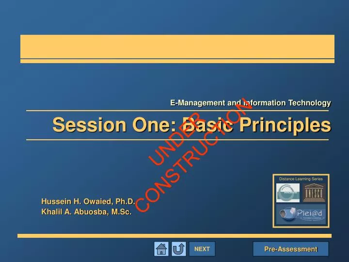 session one basic principles