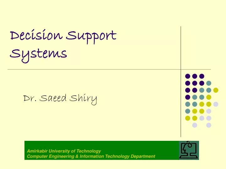 decision support systems
