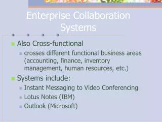 Enterprise Collaboration Systems
