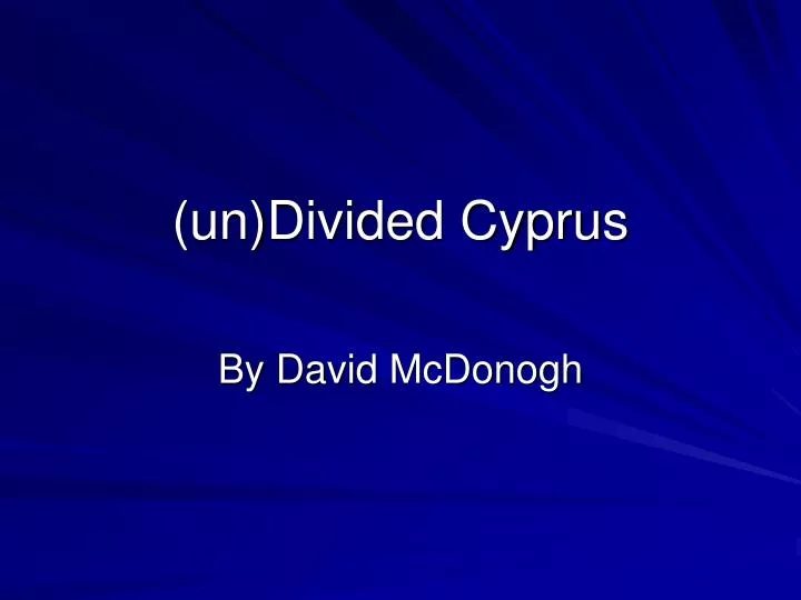 un divided cyprus