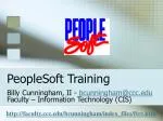 PeopleSoft Training - slide 1