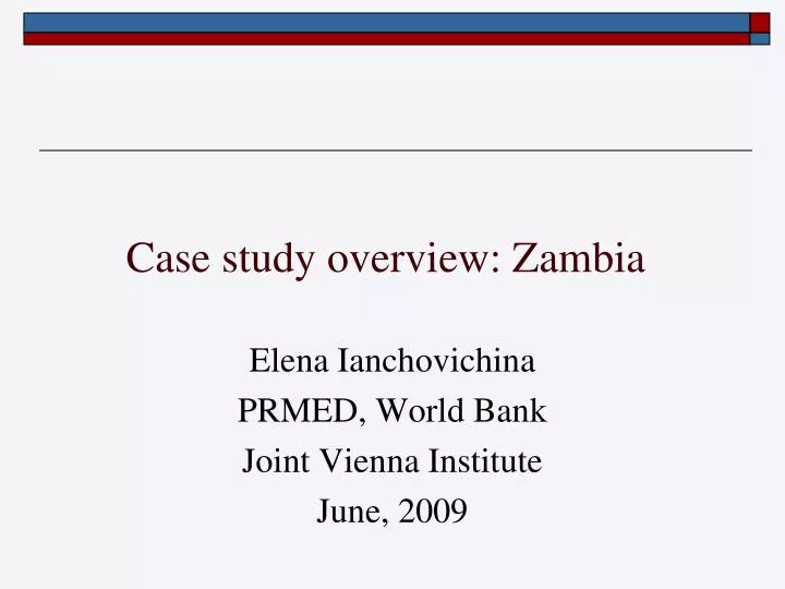 case study overview zambia