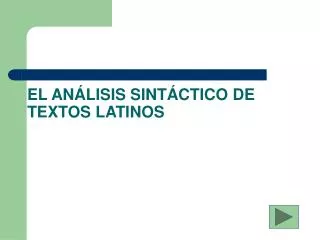 el an lisis sint ctico de textos latinos