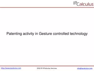 IPCalculus - Gesture Controlled Technology Patenting Activit