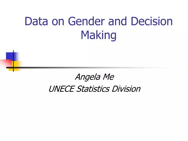 data on gender and decision making