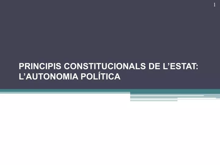 principis constitucionals de l estat l autonomia pol tica