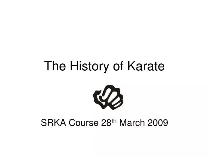 the history of karate