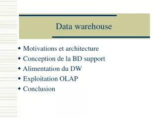 data warehouse
