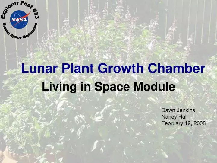 lunar plant growth chamber