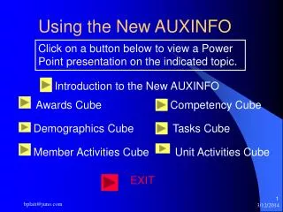 Using the New AUXINFO