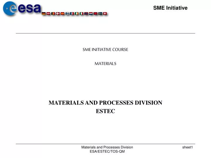 sme initiative course materials