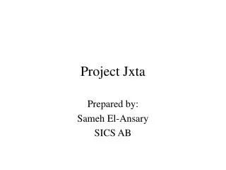 Project Jxta