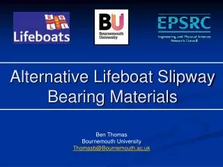 Alternative Lifeboat Slipway Bearing Materials