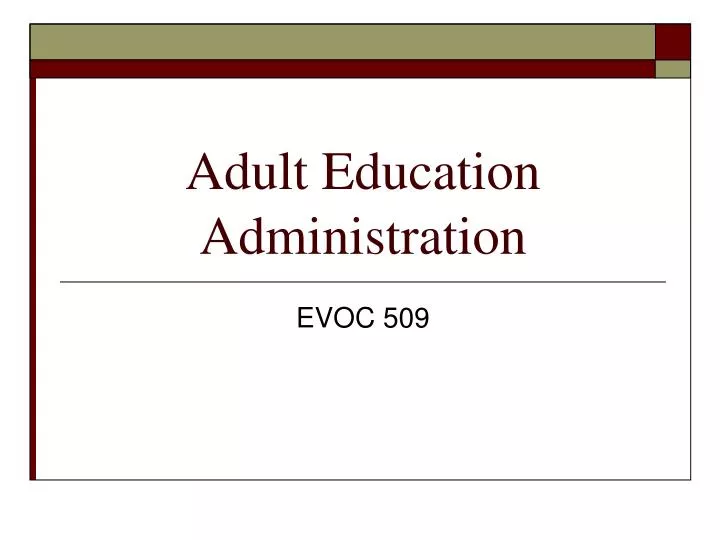 adult education administration
