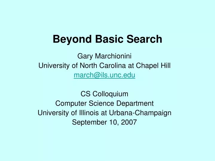 beyond basic search